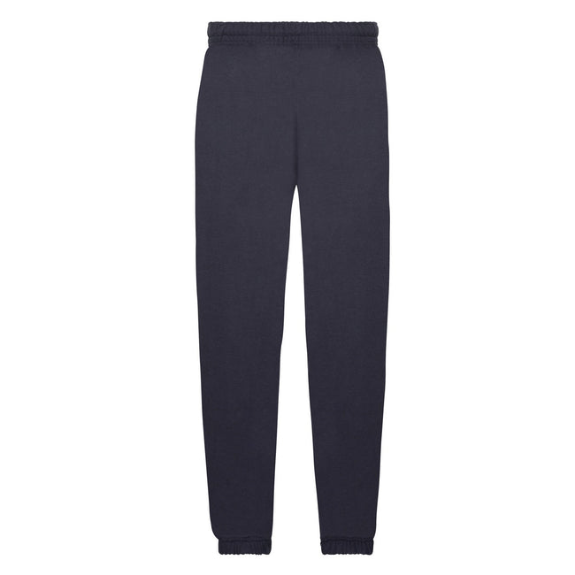 Deep Navy - Back - Fruit of the Loom Childrens-Kids Elasticated Cuff Classic Jogging Bottoms