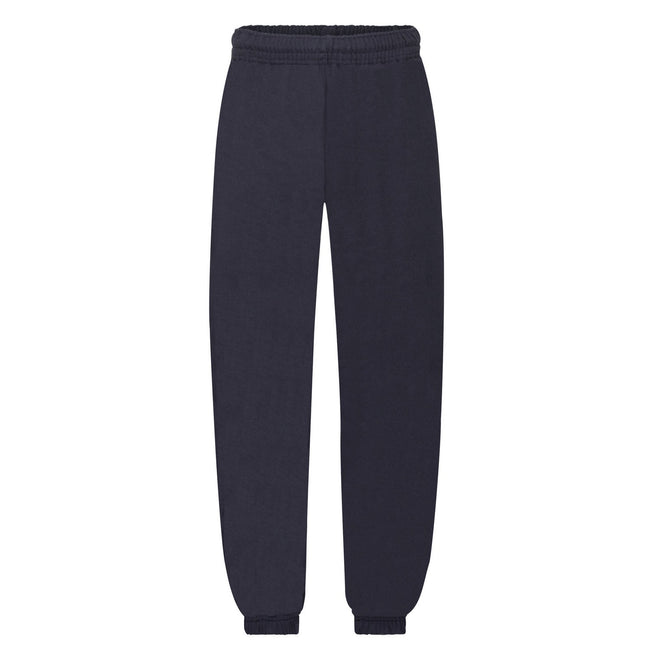 Deep Navy - Front - Fruit of the Loom Childrens-Kids Elasticated Cuff Classic Jogging Bottoms