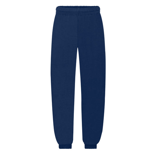 Navy - Front - Fruit of the Loom Childrens-Kids Elasticated Cuff Classic Jogging Bottoms