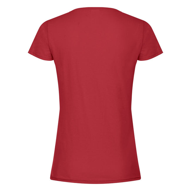 Red - Back - Fruit of the Loom Womens-Ladies Original Cotton T-Shirt