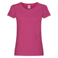 Fuchsia - Front - Fruit of the Loom Womens-Ladies Original Cotton T-Shirt