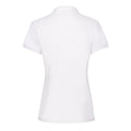 White - Back - Fruit of the Loom Unisex Adult Premium 170 Polo Shirt