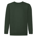 Bottle Green - Front - Fruit of the Loom Childrens-Kids Premium Set-in Sweatshirt