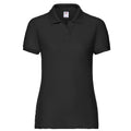 Black - Front - Fruit of the Loom Womens-Ladies Polo Shirt