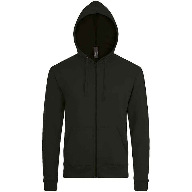 Black - Front - SOLS Unisex Adult Stone Hoodie