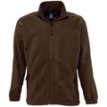 Dark Chocolate - Front - SOLS Unisex Adult North Fleece Jacket