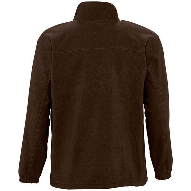 Dark Chocolate - Back - SOLS Unisex Adult North Fleece Jacket