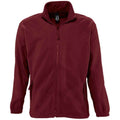 Burgundy - Front - SOLS Unisex Adult North Fleece Jacket