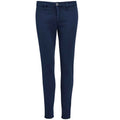 French Navy - Front - SOLS Womens-Ladies Jules 7-8 Chinos