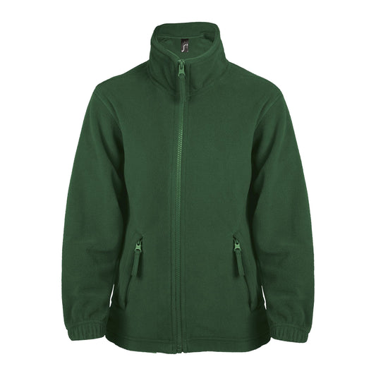 Fir Green - Front - SOLS Childrens-Kids North Fleece Jacket