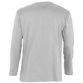Grey Melange - Back - SOLS Mens Monarch Melange Long-Sleeved T-Shirt