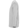 Grey Melange - Side - SOLS Mens Monarch Melange Long-Sleeved T-Shirt