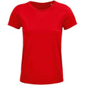 Red - Front - SOLS Womens-Ladies Crusader T-Shirt