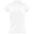 White - Back - SOLS Womens-Ladies Prescott Jersey Polo Shirt