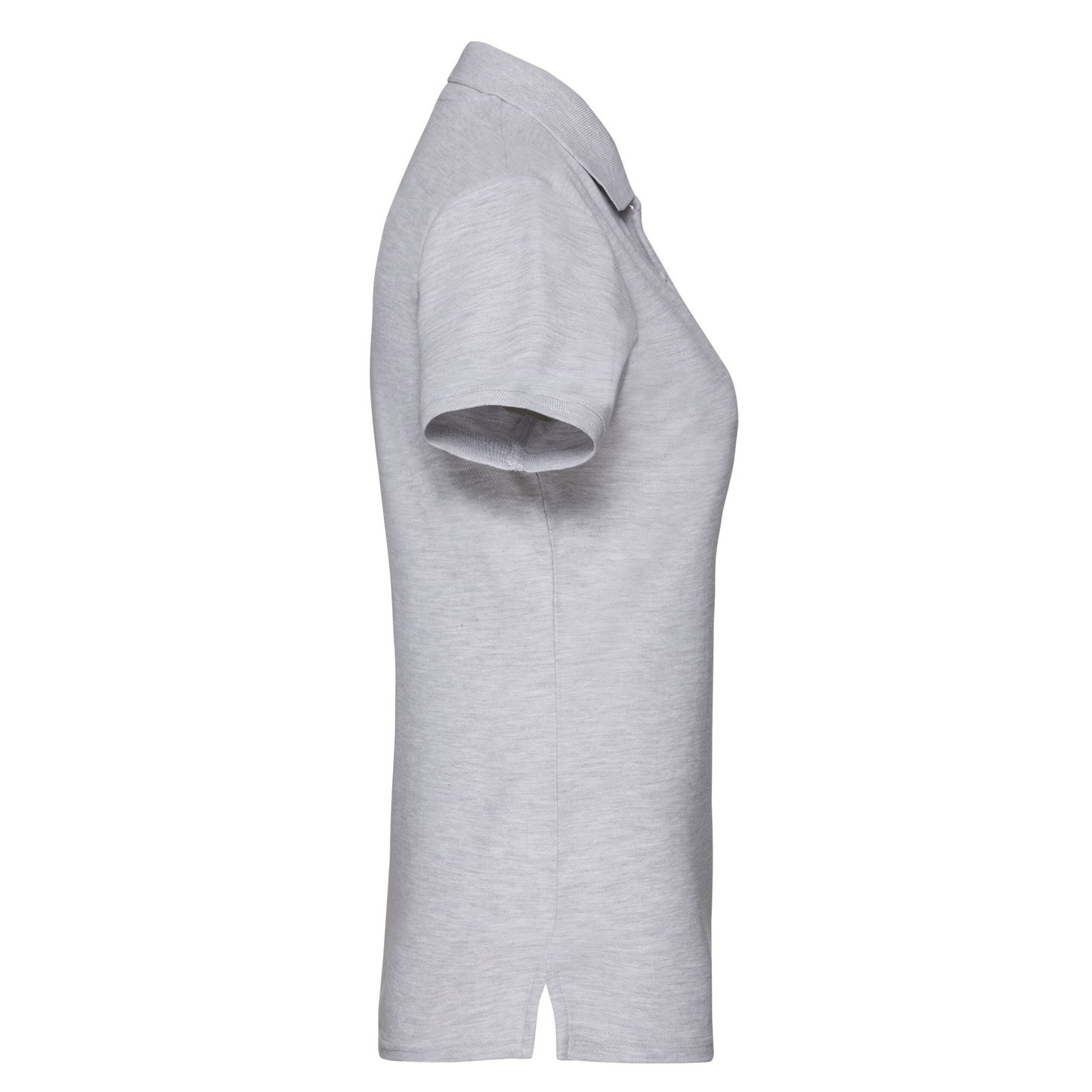 Grey - Side - Fruit of the Loom Womens-Ladies Premium Heather Polo Shirt