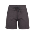 Charcoal - Front - Build Your Brand Womens-Ladies Terry Heather Plain Shorts