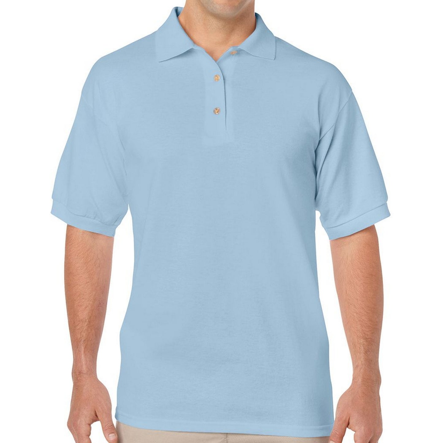 Light Blue - Side - Gildan Unisex Adult DryBlend Polo Shirt