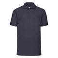 Deep Navy - Front - Fruit of the Loom Mens 65-35 Pique Polo Shirt