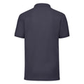 Deep Navy - Back - Fruit of the Loom Mens 65-35 Pique Polo Shirt