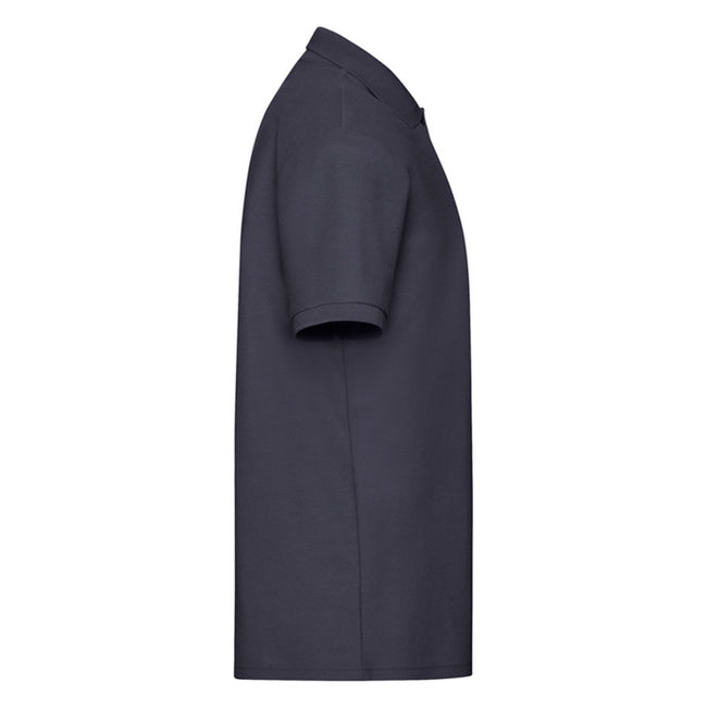 Deep Navy - Side - Fruit of the Loom Mens 65-35 Pique Polo Shirt