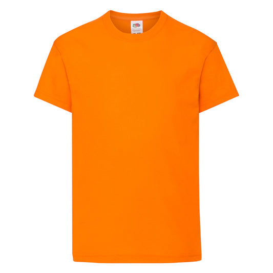 Orange - Front - Fruit of the Loom Childrens-Kids Original T-Shirt