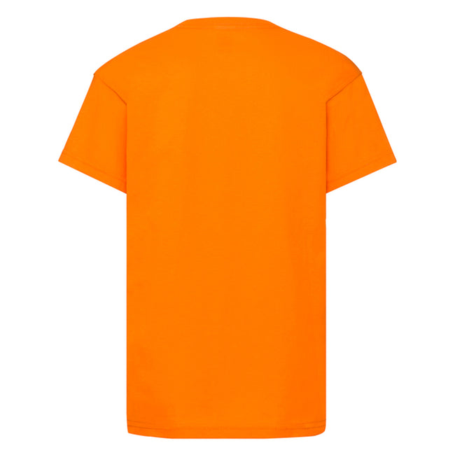 Orange - Back - Fruit of the Loom Childrens-Kids Original T-Shirt