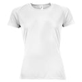 White - Front - SOLS Womens-Ladies Sporty Raglan T-Shirt