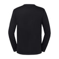 Black - Back - Fruit of the Loom Unisex Adult Iconic 195 Long-Sleeved T-Shirt