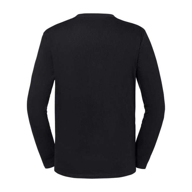 Black - Back - Fruit of the Loom Unisex Adult Iconic 195 Long-Sleeved T-Shirt