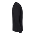 Black - Side - Fruit of the Loom Unisex Adult Iconic 195 Long-Sleeved T-Shirt