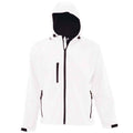 White - Front - SOLS Mens Replay Hooded Soft Shell Jacket