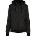 Black - Front - Build Your Brand Womens-Ladies Windrunner Jacket