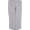 Heather Grey - Side - Build Your Brand Unisex Adult Ultra Heavy Sweat Shorts