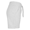 Grey - Side - Build Your Brand Womens-Ladies Terry Heather Shorts