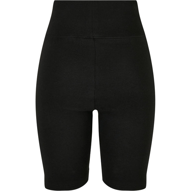 Black - Back - Build Your Brand Womens-Ladies High Waist Cycling Shorts
