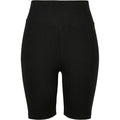 Black - Front - Build Your Brand Womens-Ladies High Waist Cycling Shorts