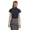 Dark Blue - Back - SOLS Womens-Ladies Excess Stretch Short-Sleeved Blouse