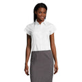 White - Front - SOLS Womens-Ladies Excess Stretch Short-Sleeved Blouse