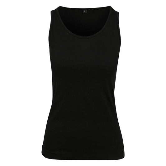 Black - Front - Build Your Brand Womens-Ladies Merch Tank Top