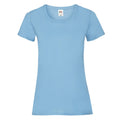 Sky Blue - Front - Fruit of the Loom Womens-Ladies Valueweight T-Shirt