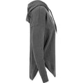 Charcoal Heather - Side - Build Your Brand Womens-Ladies Oversized Hoodie