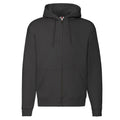 Black - Front - Fruit of the Loom Unisex Adult Premium Hooded Jacket