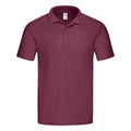 Burgundy - Front - Fruit of the Loom Unisex Adult Original Polo Shirt