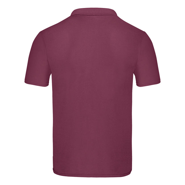 Burgundy - Back - Fruit of the Loom Unisex Adult Original Polo Shirt
