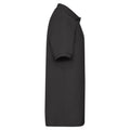 Black - Side - Fruit of the Loom Mens Heavyweight Polo Shirt