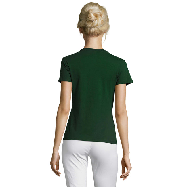 Bottle Green - Back - SOLS Womens-Ladies Regent T-Shirt