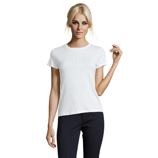 White - Front - SOLS Womens-Ladies Regent T-Shirt