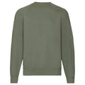 Classic Olive - Back - Fruit of the Loom Unisex Adult Classic Raglan Sweatshirt