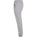 Heather Grey - Side - Build Your Brand Unisex Adult Basic Organic Cotton Sweatpants