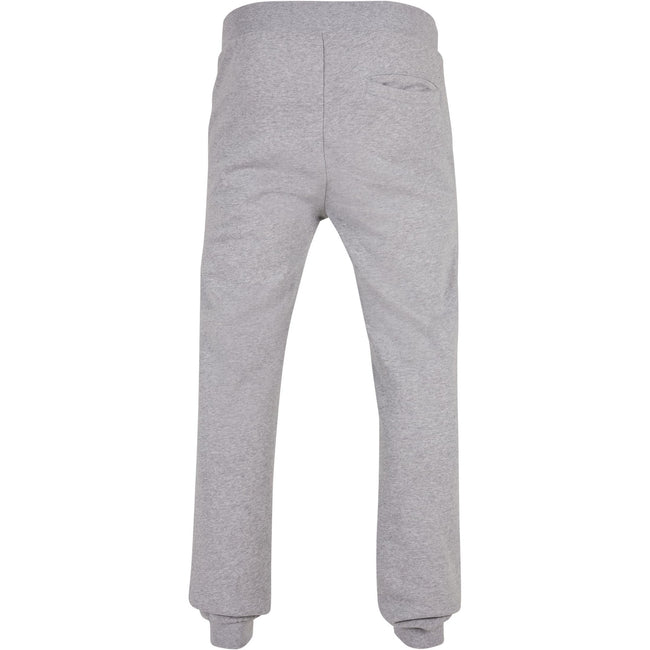 Heather Grey - Back - Build Your Brand Unisex Adult Basic Organic Cotton Sweatpants